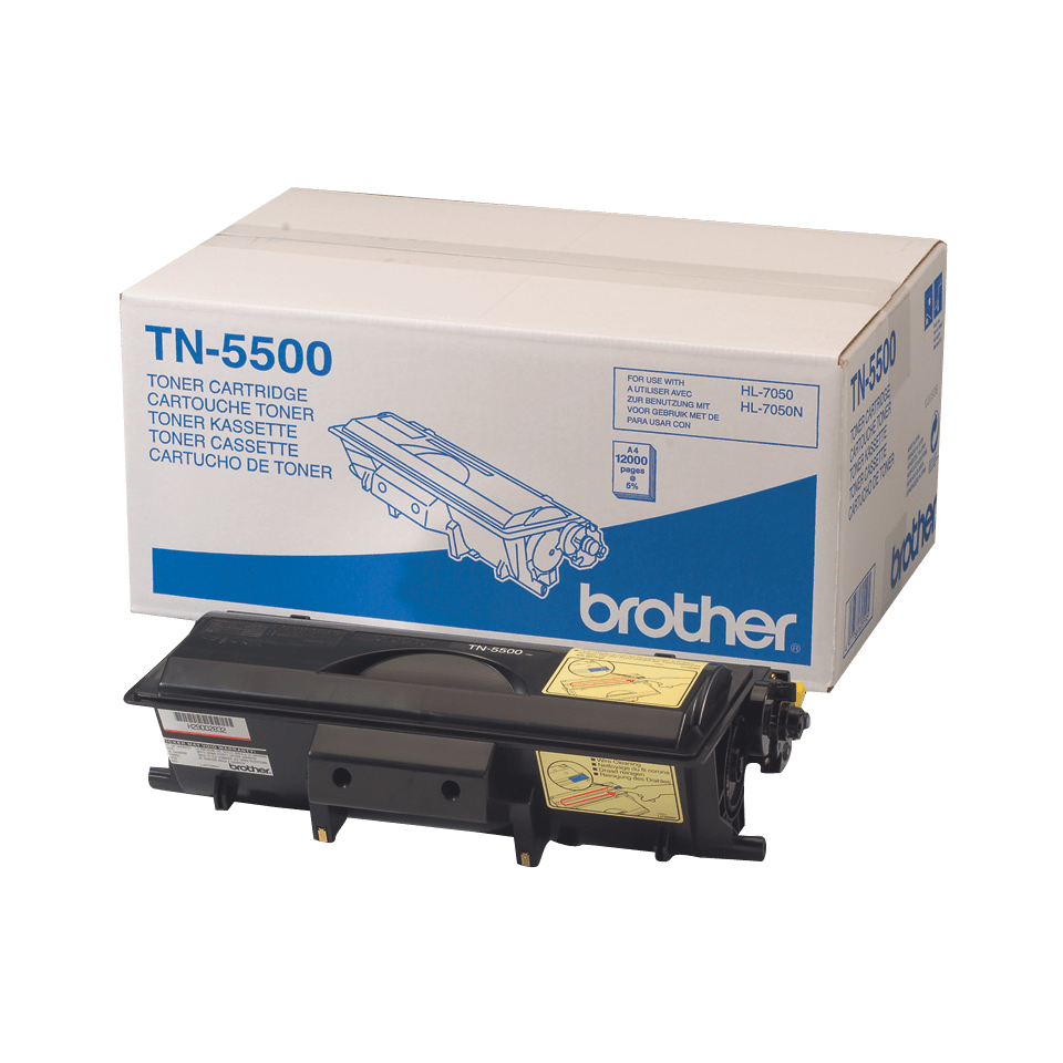 Brother TN5500: оригинальный черный тонер-картридж ультравысокой емкости для печатающего устройства.